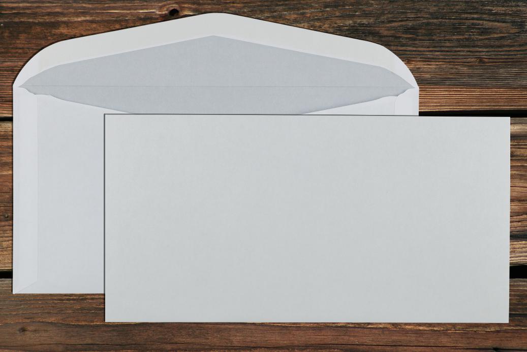 Kuvertierhüllen 120x235 mm Nassklebend Weiß 80 g/qm